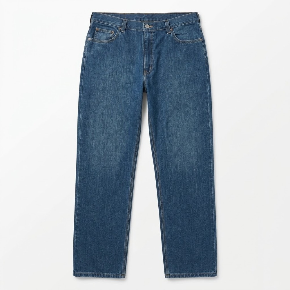 Carhartt 101483-968 Mens 38x34 Relaxed Fit Straight Leg Medium Wash Denim Jeans